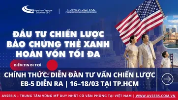 DIỄN ĐÀN TƯ VẤN CHIẾN LƯỢC EB-5 CHÍNH THỨC DIỄN RA TẠI TP.HCM (16–18/03/2026)