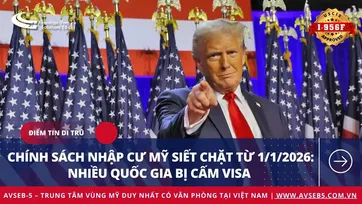 Chính sách nhập cư Mỹ siết chặt từ 1/1/2026: Nhiều quốc gia bị cấm visa & thị thực!