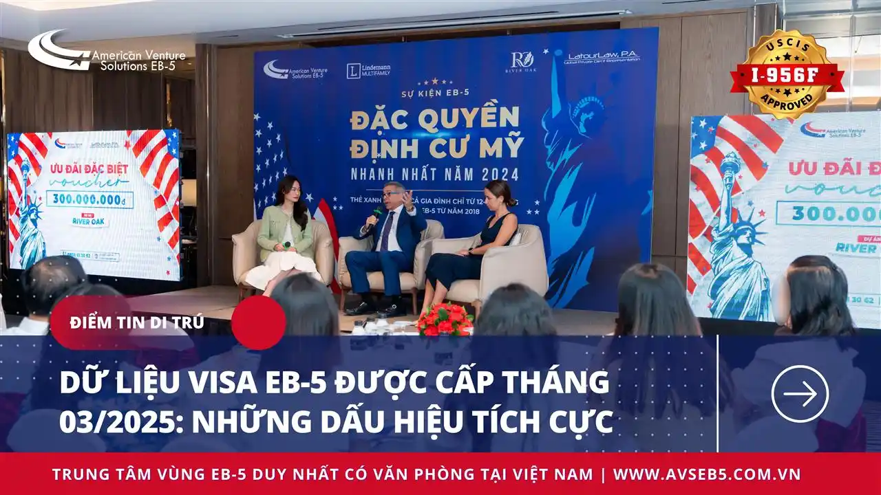 DỮ LIỆU VISA EB-5 ĐƯỢC CẤP THÁNG 03/2025: NHỮNG DẤU HIỆU TÍCH CỰC