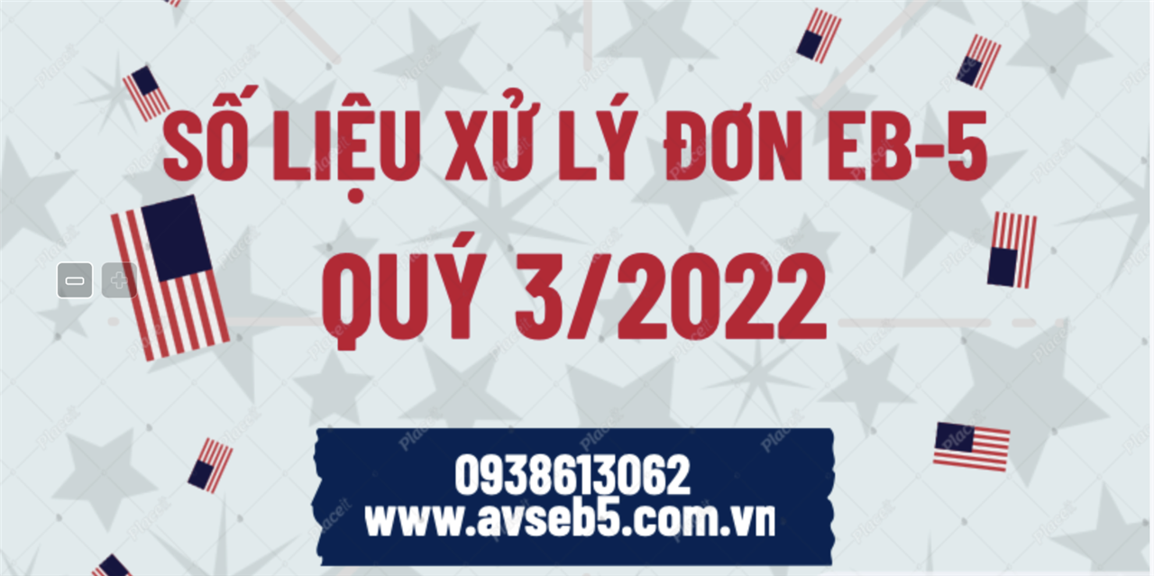 SỐ LIỆU XỬ LÝ ĐƠN THỊ THỰC EB-5 TRONG QUÝ 3 2022