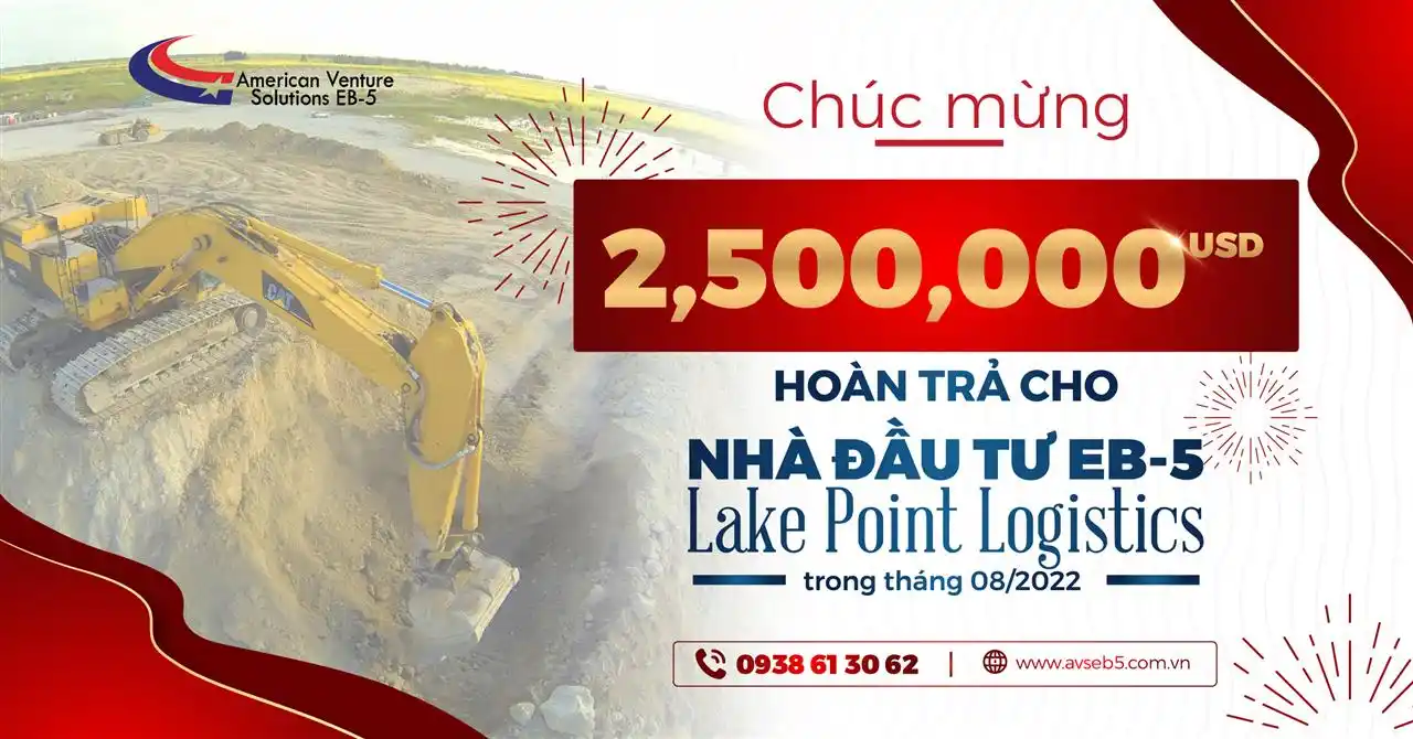 TRUNG TÂM VÙNG AVS HOÀN VỐN EB5 LAKE POINT LOGISTICS